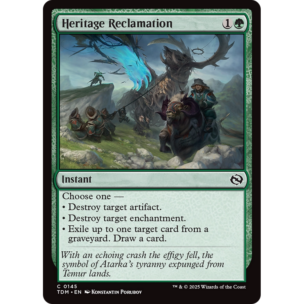 Heritage Reclamation (TDM-145) - Tarkir: Dragonstorm Foil