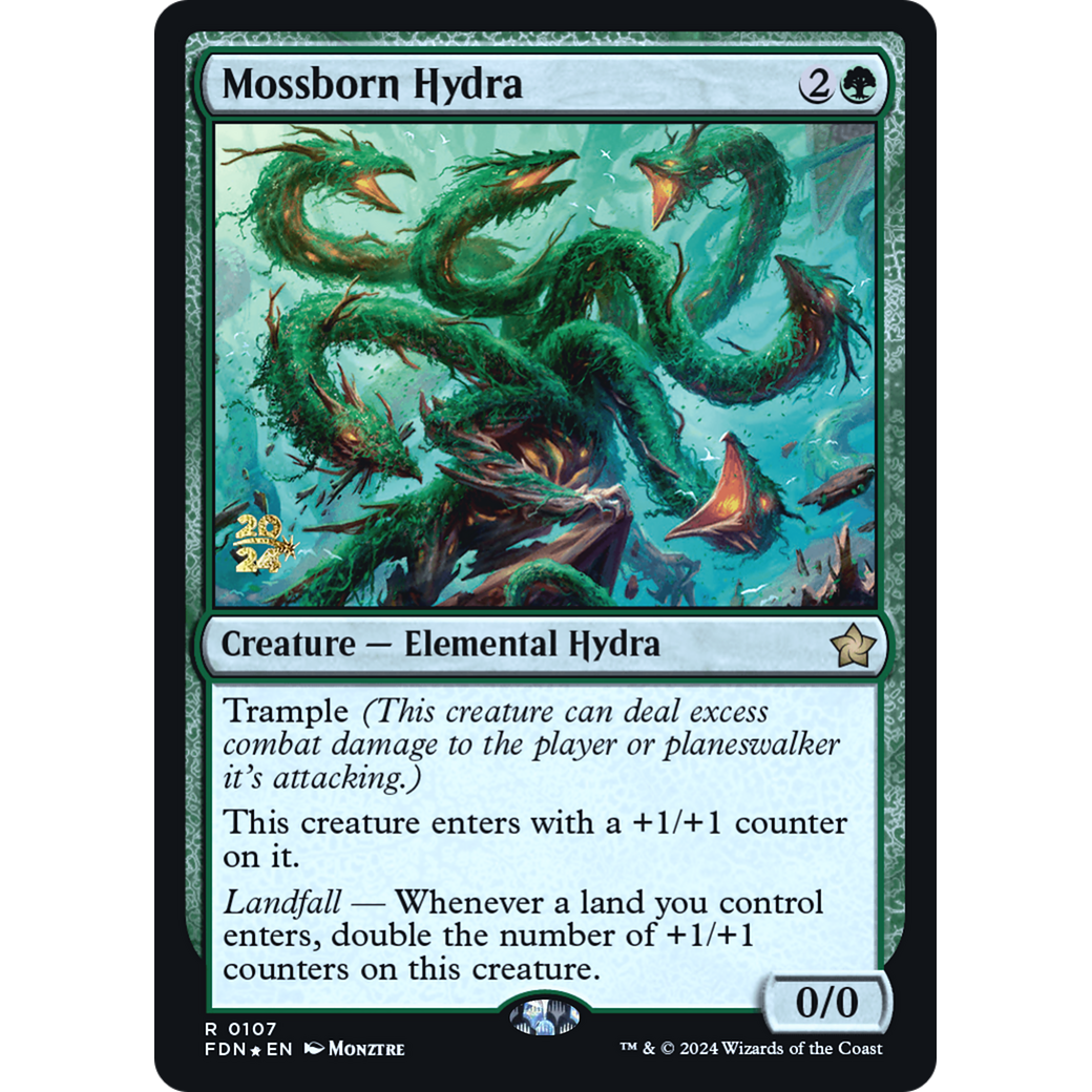 Mossborn Hydra (PRE-107S) - Foundations Promos Foil
