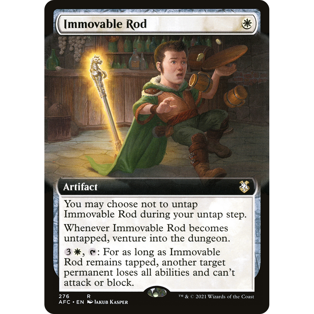 Immovable Rod (Extended Art) (AFC-276) - Forgotten Realms Commander: (Extended Art)