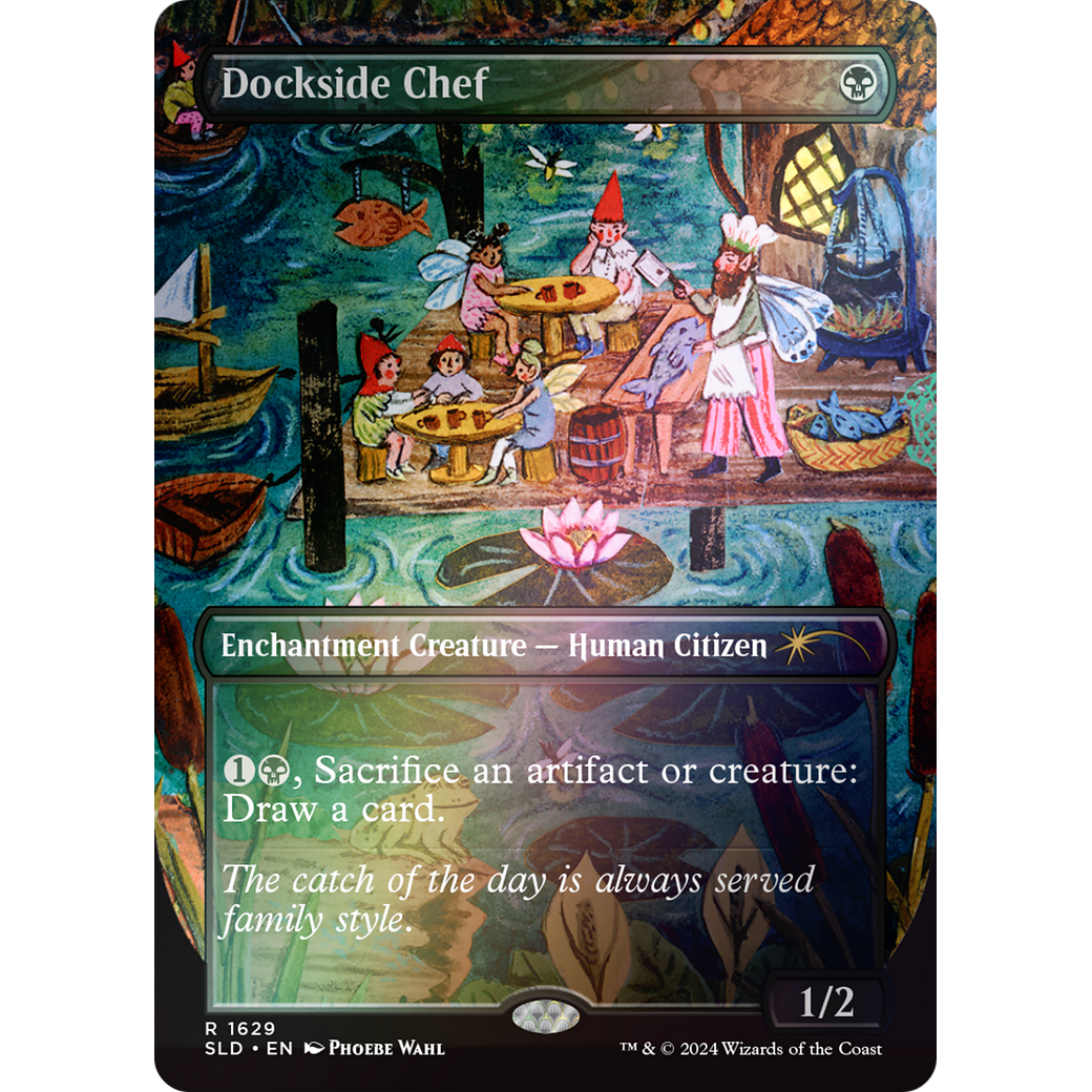 Dockside Chef (Rainbow Foil) (SLD-1629) - Secret Lair Drop (Borderless) Foil