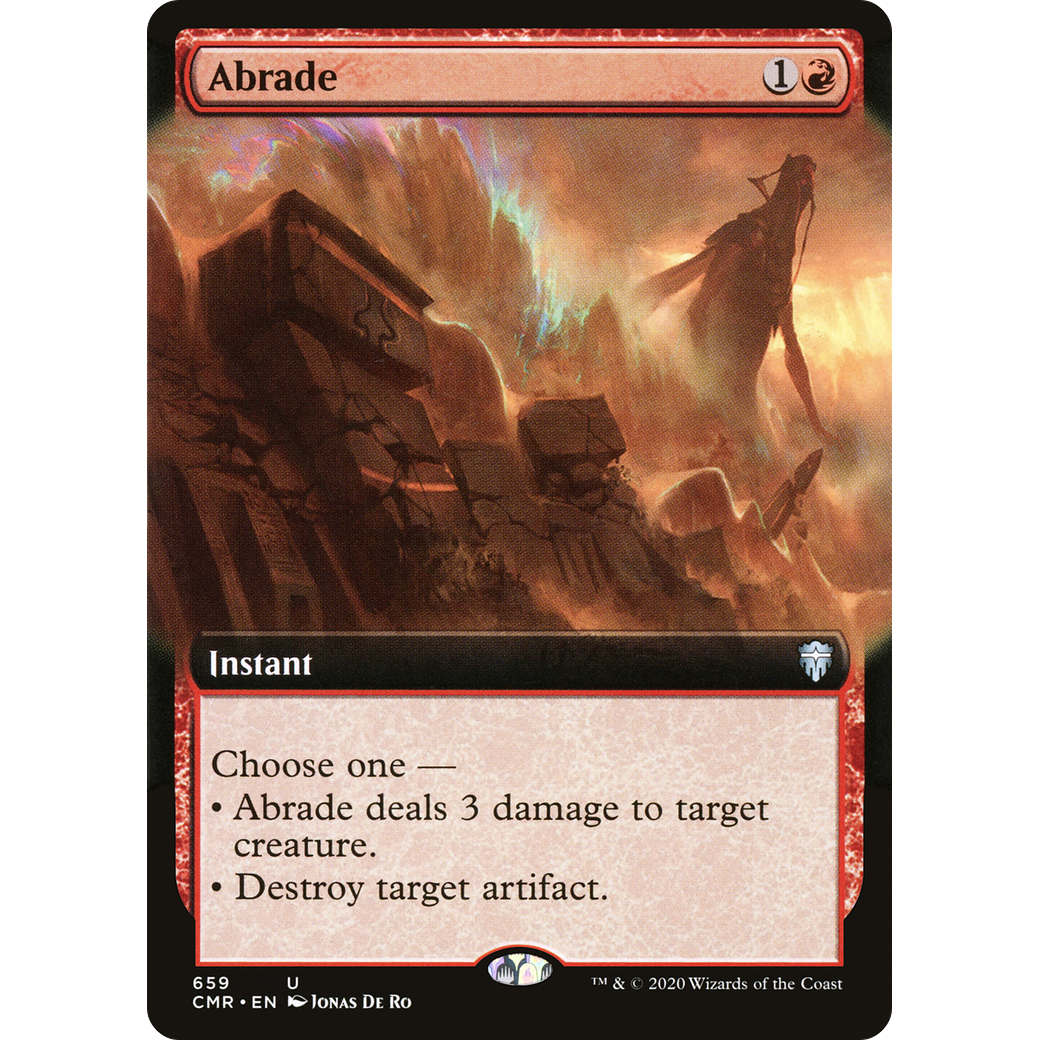 Abrade (Extended Art) (CMR-659) - Commander Legends: (Extended Art) Foil