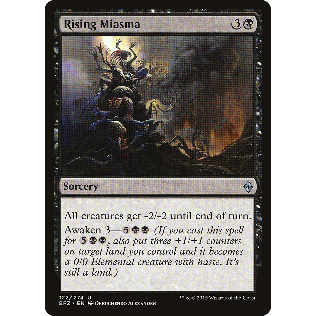 Rising Miasma (BFZ-122) - Battle for Zendikar Foil