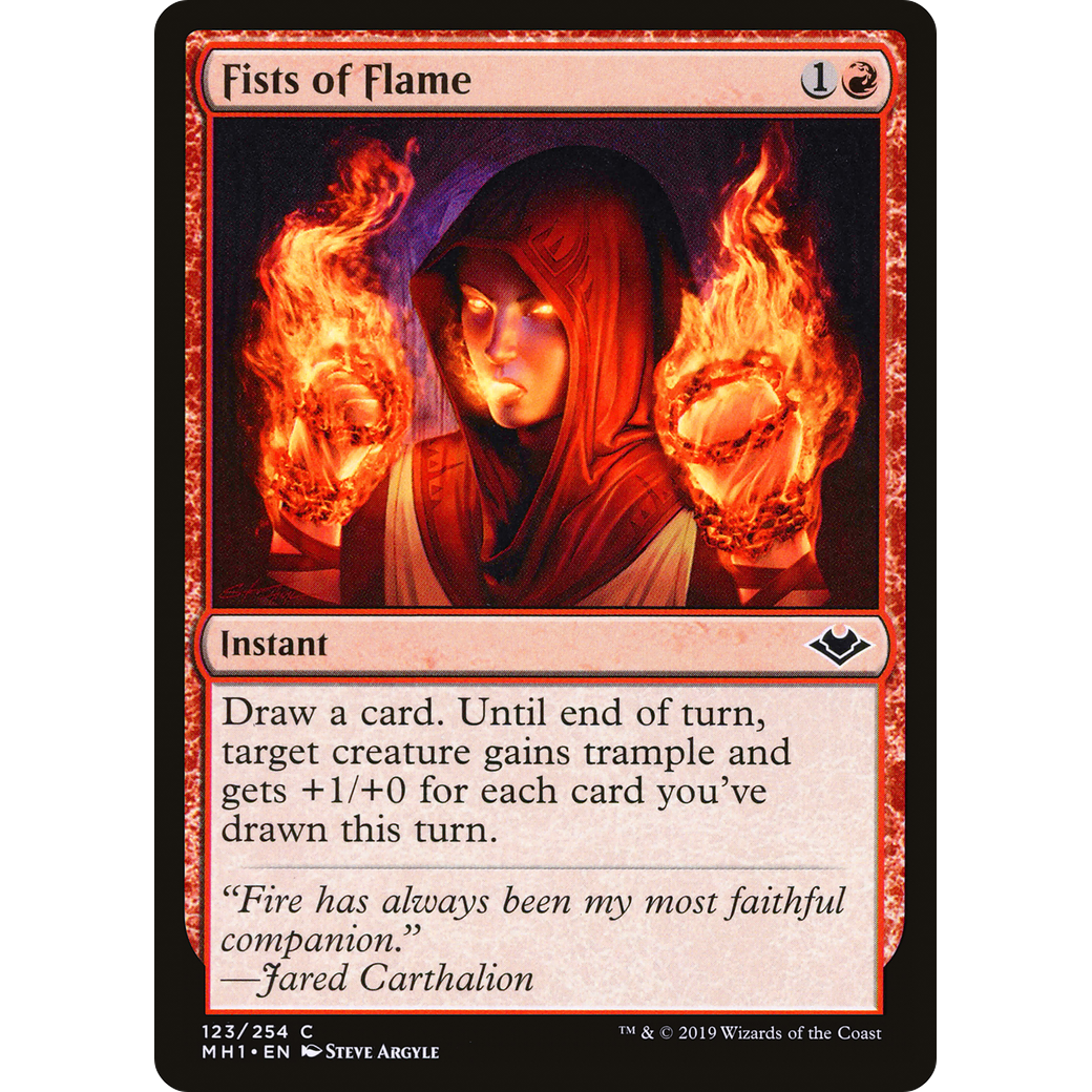 Fists of Flame (MH1-123) - Modern Horizons Foil