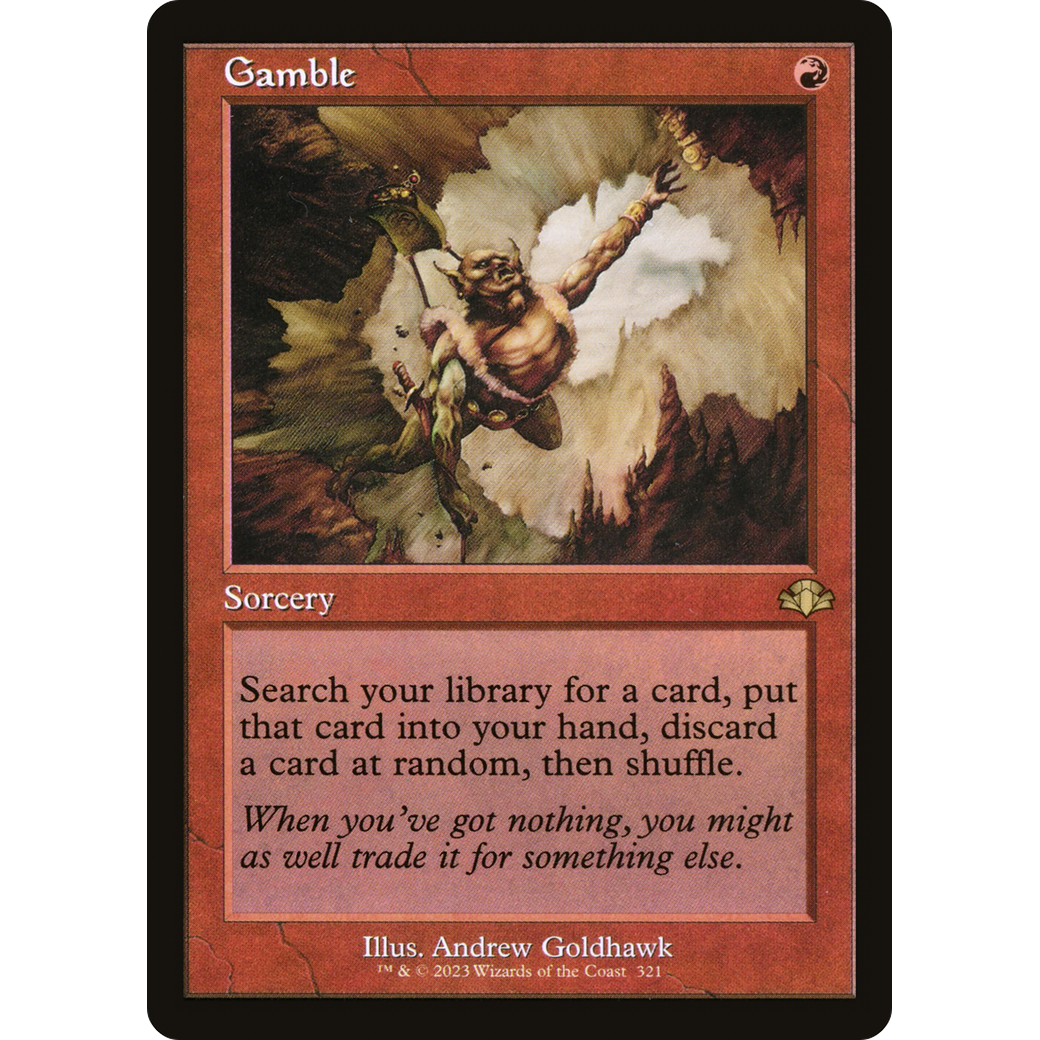 Gamble (Retro Frame) (DMR-321) - Dominaria Remastered Foil