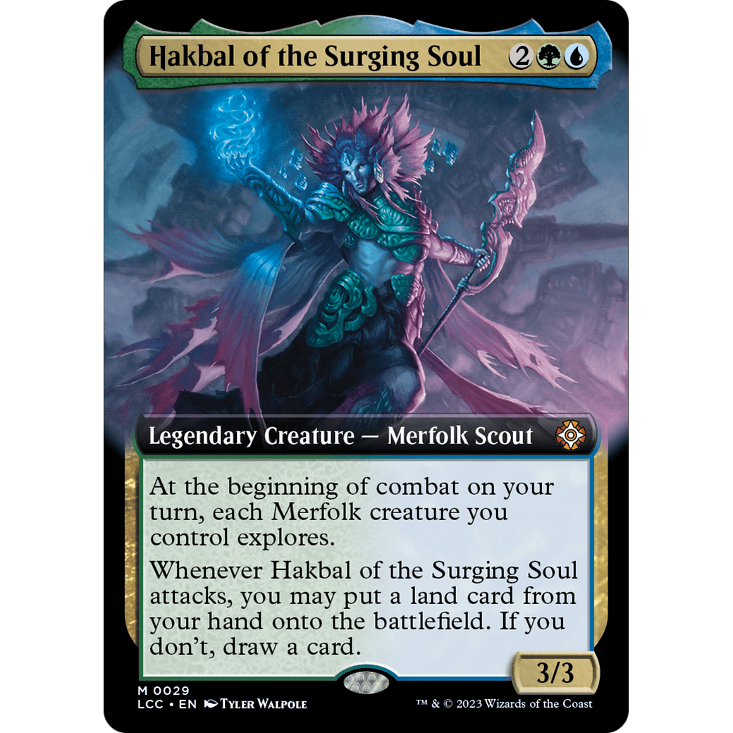 Hakbal of the Surging Soul (LCC-029) - The Lost Caverns of Ixalan Commander: (Extended Art) Foil