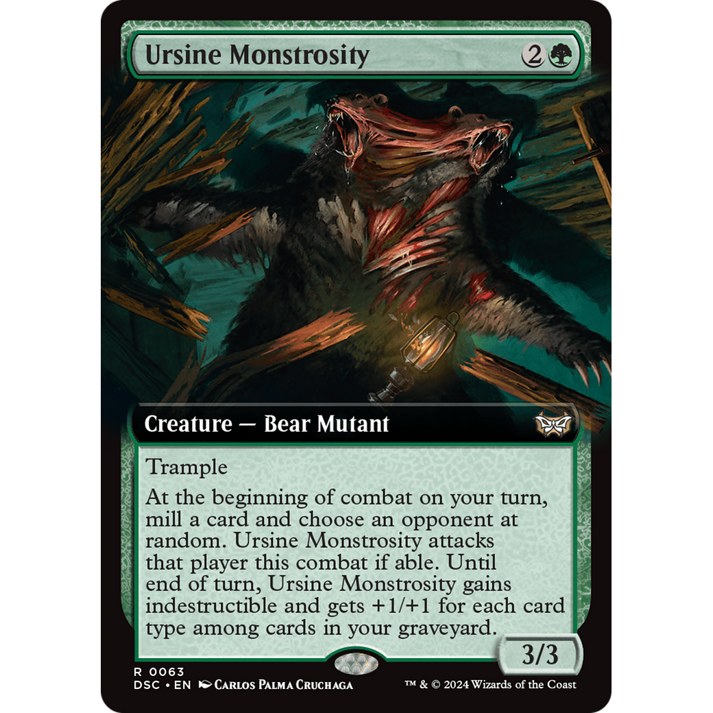Ursine Monstrosity (DSC-063) - Duskmourn: House of Horror Commander: (Extended Art)