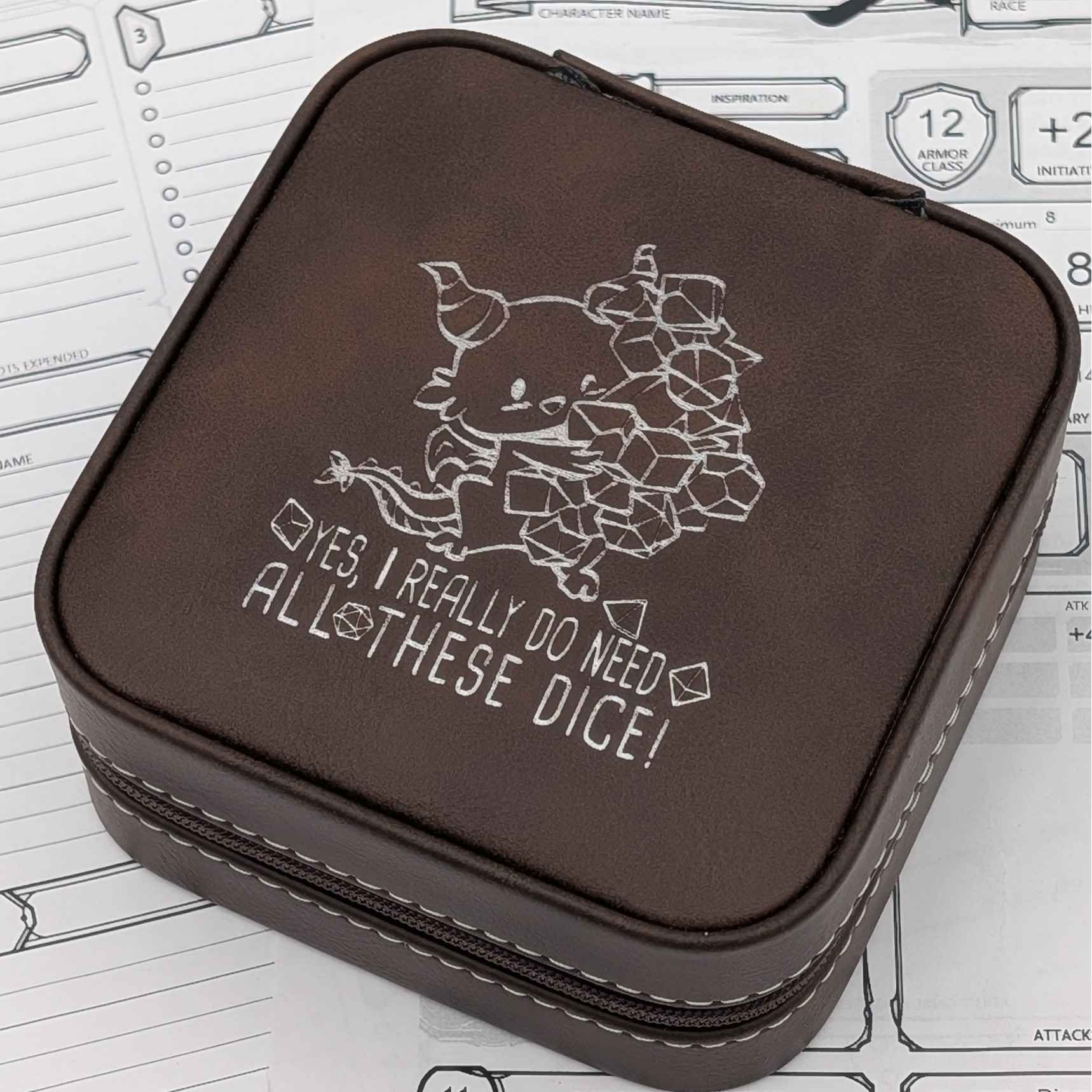 Dragon Dice Horder - D&D Leather Dice Box