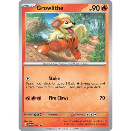 Growlithe - 024 24 - SV Scarlet & Violet Promo Cards Holofoil