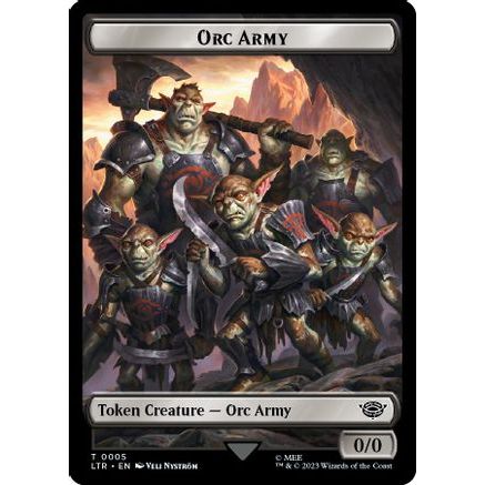 Orc Army (0005) // Food (0011) Double-Sided Token (LTR-5 // 11) - The Lord of the Rings: Tales of Middle-earth Foil