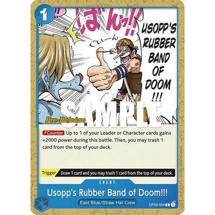 Usopp's Rubber Band of Doom!!! (OP03-054) - Pillars of Strength Pre-Release Cards