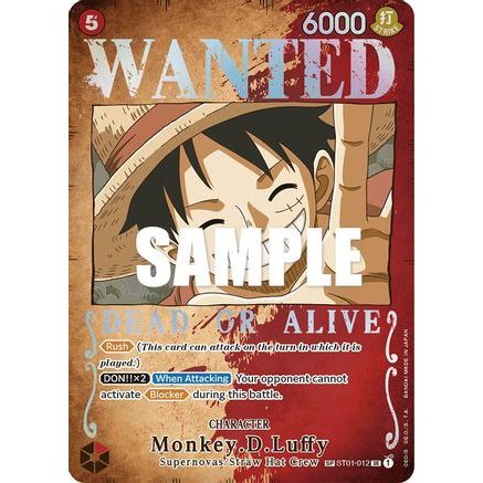 Monkey.D.Luffy (Wanted Poster) (ST01-012) - Pillars of Strength Foil