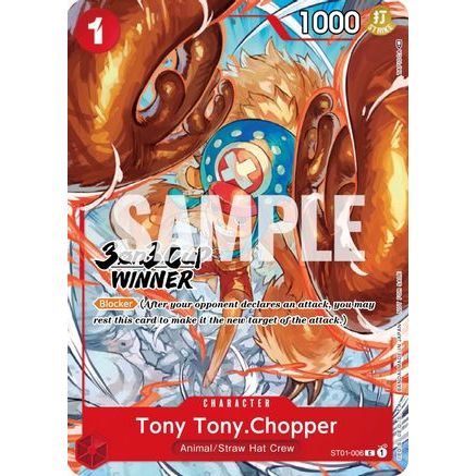 Tony Tony.Chopper (3-on-3 Cup) [Winner] (ST01-006) - One Piece Promotion Cards