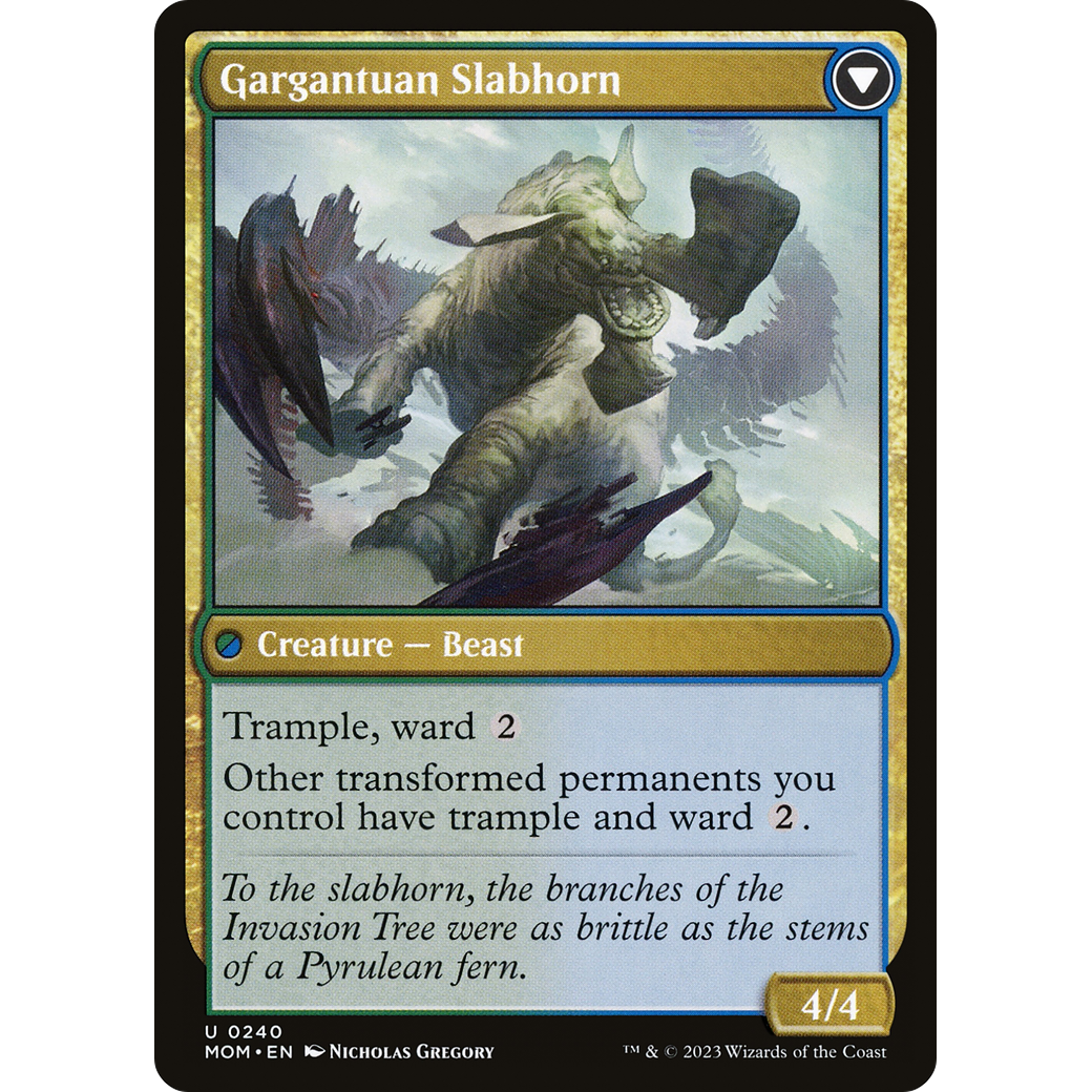 Invasion of Pyrulea // Gargantuan Slabhorn (MOM-240) - March of the Machine