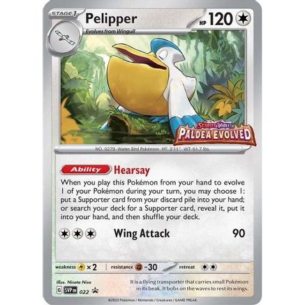 Pelipper - 022 (Prerelease) 22 - SV Scarlet & Violet Promo Cards Holofoil