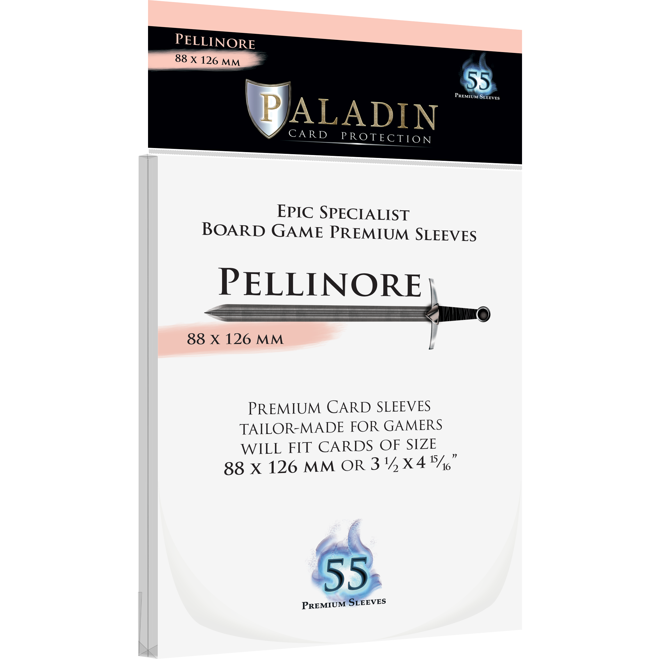 Paladin Card Protectors - Clear Gloss Large Sizes: Gilbert – 60x103mm