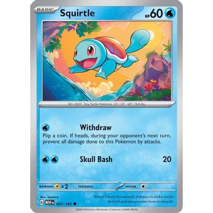 Squirtle - 007/165 7 - SV Scarlet & Violet 151 Reverse Holofoil