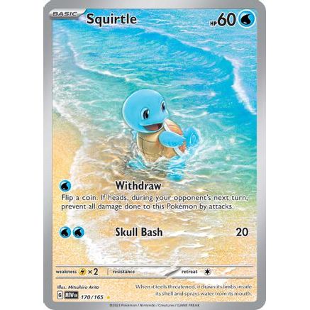 Squirtle - 170/165 170 - SV Scarlet & Violet 151 Holofoil