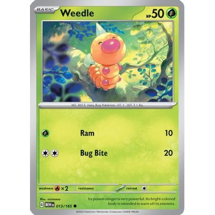Weedle 13 - SV Scarlet & Violet 151 Reverse Holofoil