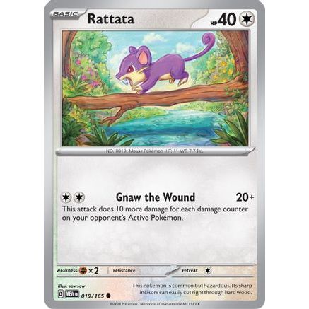 Rattata 19 - SV Scarlet & Violet 151 Reverse Holofoil
