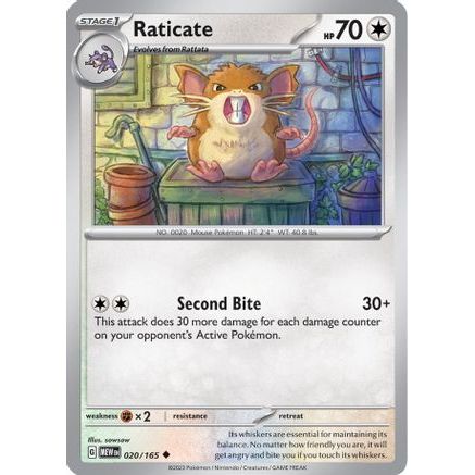 Raticate 20 - SV Scarlet & Violet 151 Reverse Holofoil