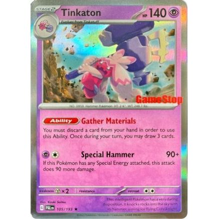 Tinkaton - 105/193 (GameStop Exclusive) 105 - Miscellaneous Cards & Products Holofoil