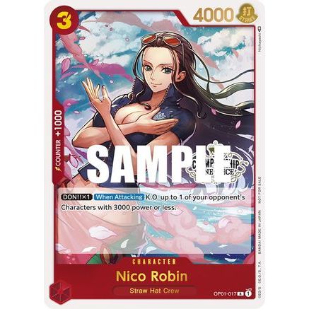 Nico Robin (Store Championship Participation Pack) (OP01-017) - One Piece Promotion Cards Foil