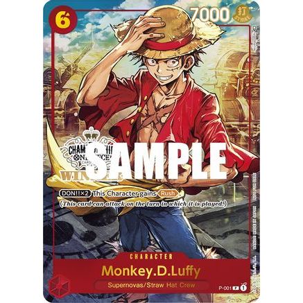 Monkey.D.Luffy (Store Championship Trophy Card) (P-001) - One Piece Promotion Cards Foil