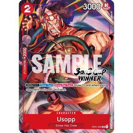 Usopp (3-on-3 Cup) [Winner] (OP01-004) - One Piece Promotion Cards