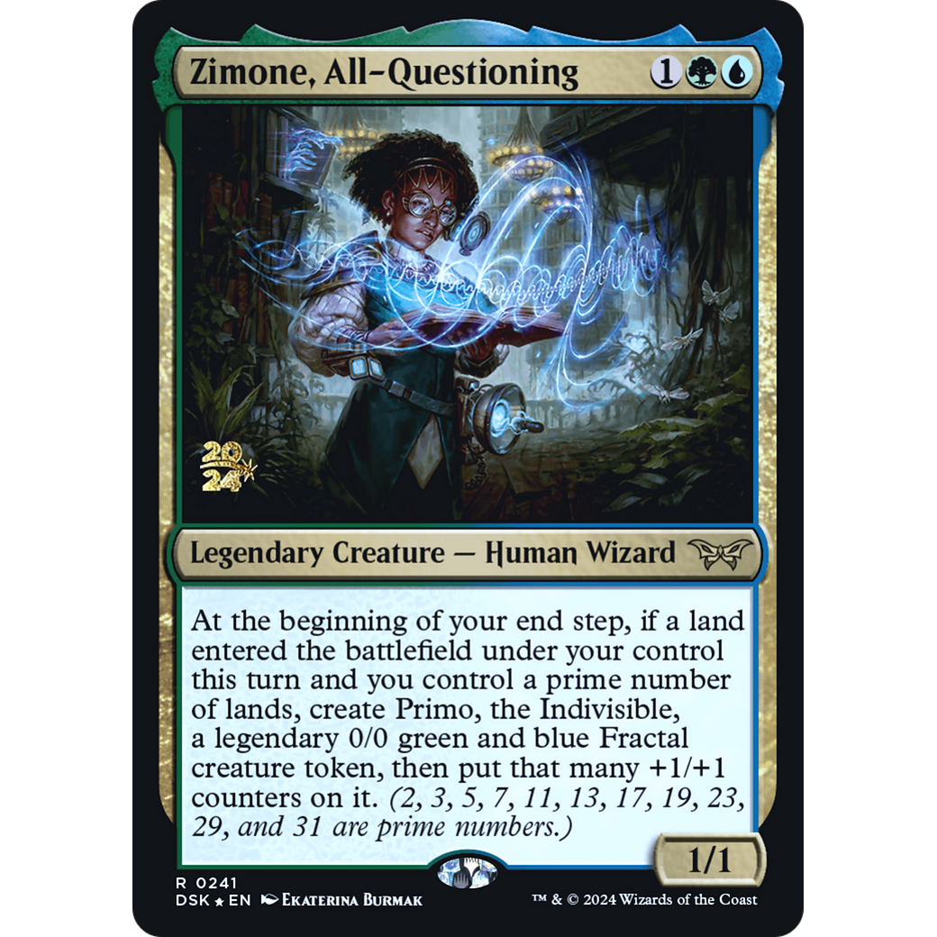 Zimone, All-Questioning (PRE-241S) - Duskmourn: House of Horror Promos Foil