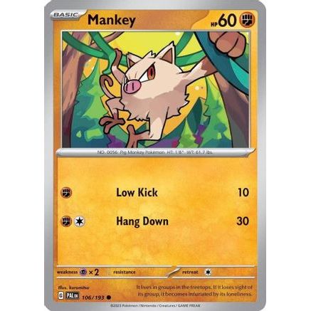 Mankey - 106/193 (Cosmos Holo) 106 - Miscellaneous Cards & Products Holofoil