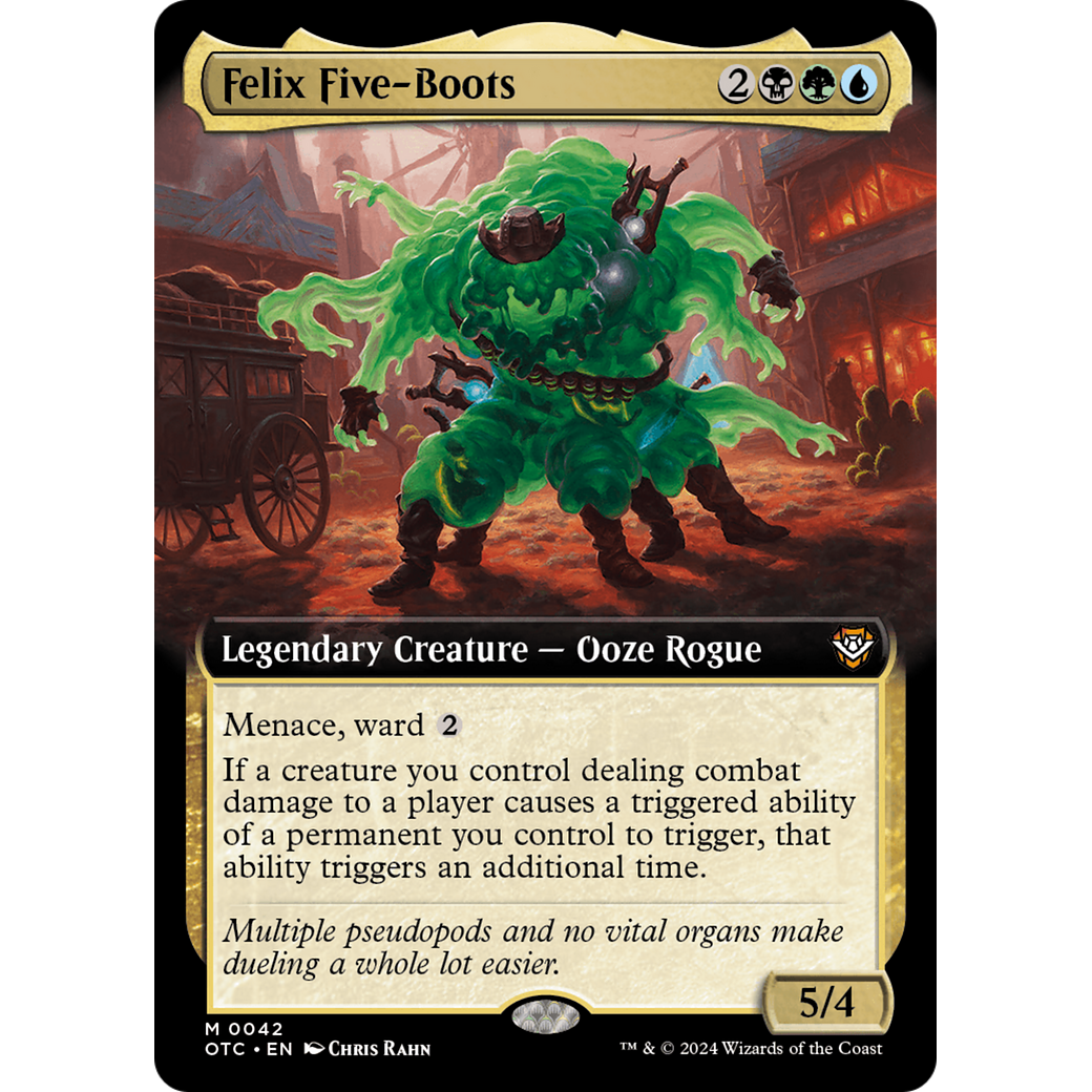 Felix Five-Boots (OTC-042) - Outlaws of Thunder Junction Commander: (Extended Art) Foil