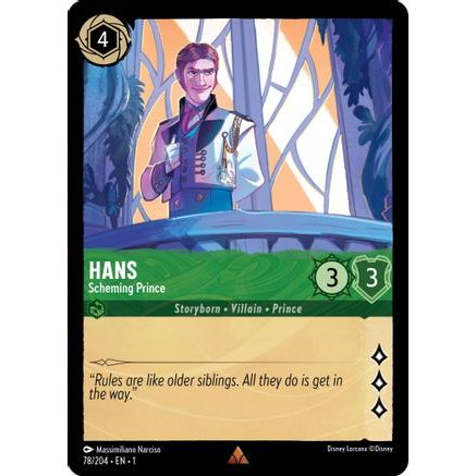Hans - Scheming Prince (78/204) - The First Chapter Cold Foil