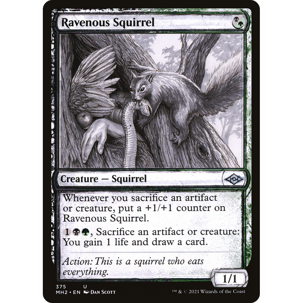 Ravenous Squirrel (Showcase) (MH2-375) - Modern Horizons 2: (Showcase) Foil