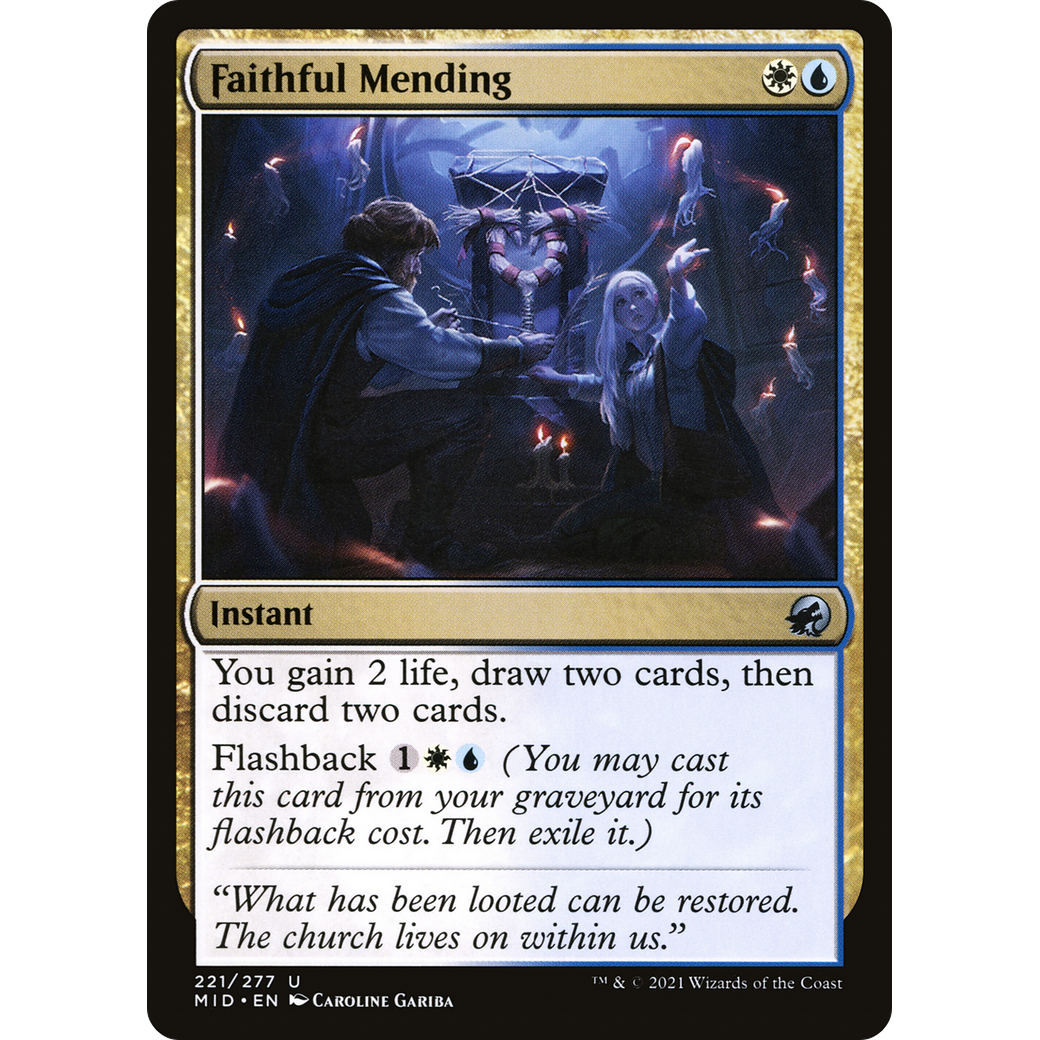 Faithful Mending (MID-221) - Innistrad: Midnight Hunt Foil