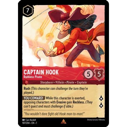 Captain Hook - Ruthless Pirate (107/204) - The First Chapter Cold Foil