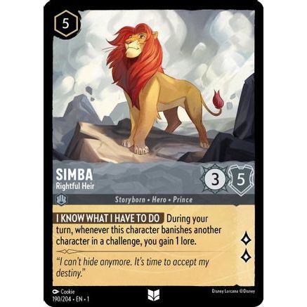Simba - Rightful Heir (190/204) - The First Chapter Cold Foil