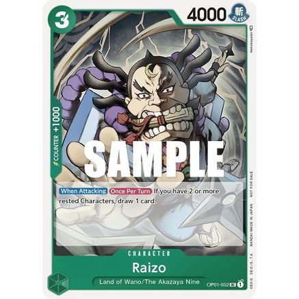 Raizo (Event Pack Vol. 2) (OP01-052) - One Piece Promotion Cards