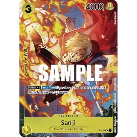 Sanji (Event Pack Vol. 2) (P-034) - One Piece Promotion Cards Foil