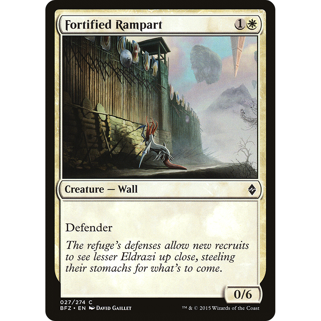 Fortified Rampart (BFZ-027) - Battle for Zendikar Foil