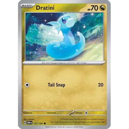 Dratini 157 - SV03 Obsidian Flames Reverse Holofoil