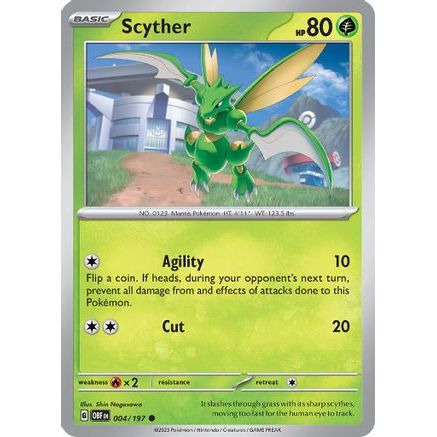 Scyther 4 - SV03 Obsidian Flames Reverse Holofoil