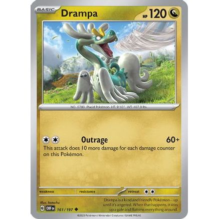 Drampa 161 - SV03 Obsidian Flames Reverse Holofoil