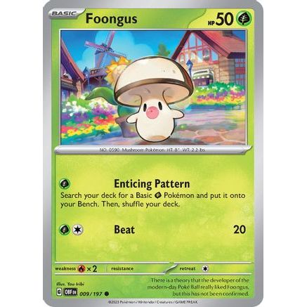 Foongus 9 - SV03 Obsidian Flames Reverse Holofoil