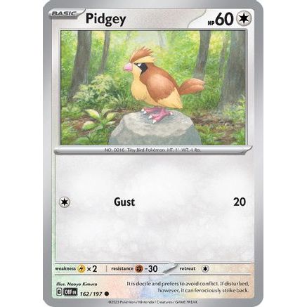 Pidgey 162 - SV03 Obsidian Flames Reverse Holofoil