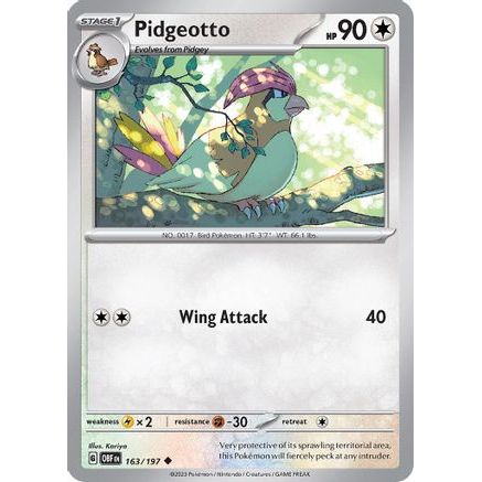 Pidgeotto 163 - SV03 Obsidian Flames