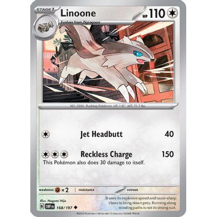 Linoone 168 - SV03 Obsidian Flames