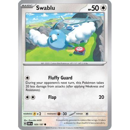 Swablu 169 - SV03 Obsidian Flames Reverse Holofoil