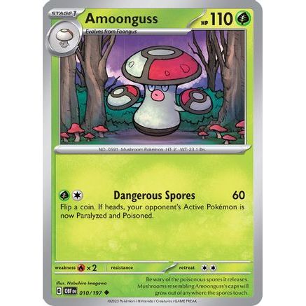 Amoonguss 10 - SV03 Obsidian Flames Reverse Holofoil
