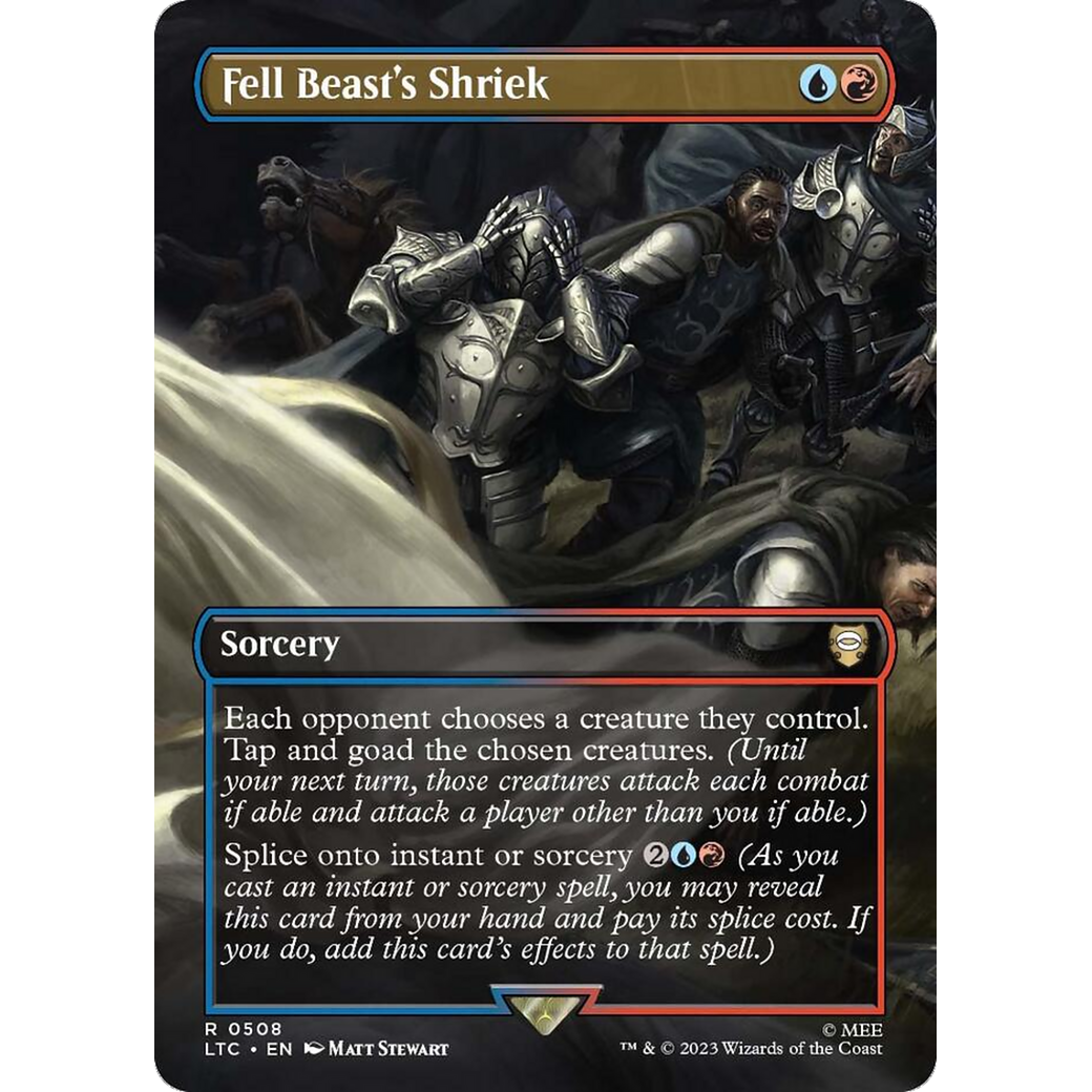 Fell Beast's Shriek (LTC-508) - Tales of Middle-earth Commander (Borderless) Foil