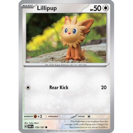 Lillipup 170 - SV03 Obsidian Flames Reverse Holofoil